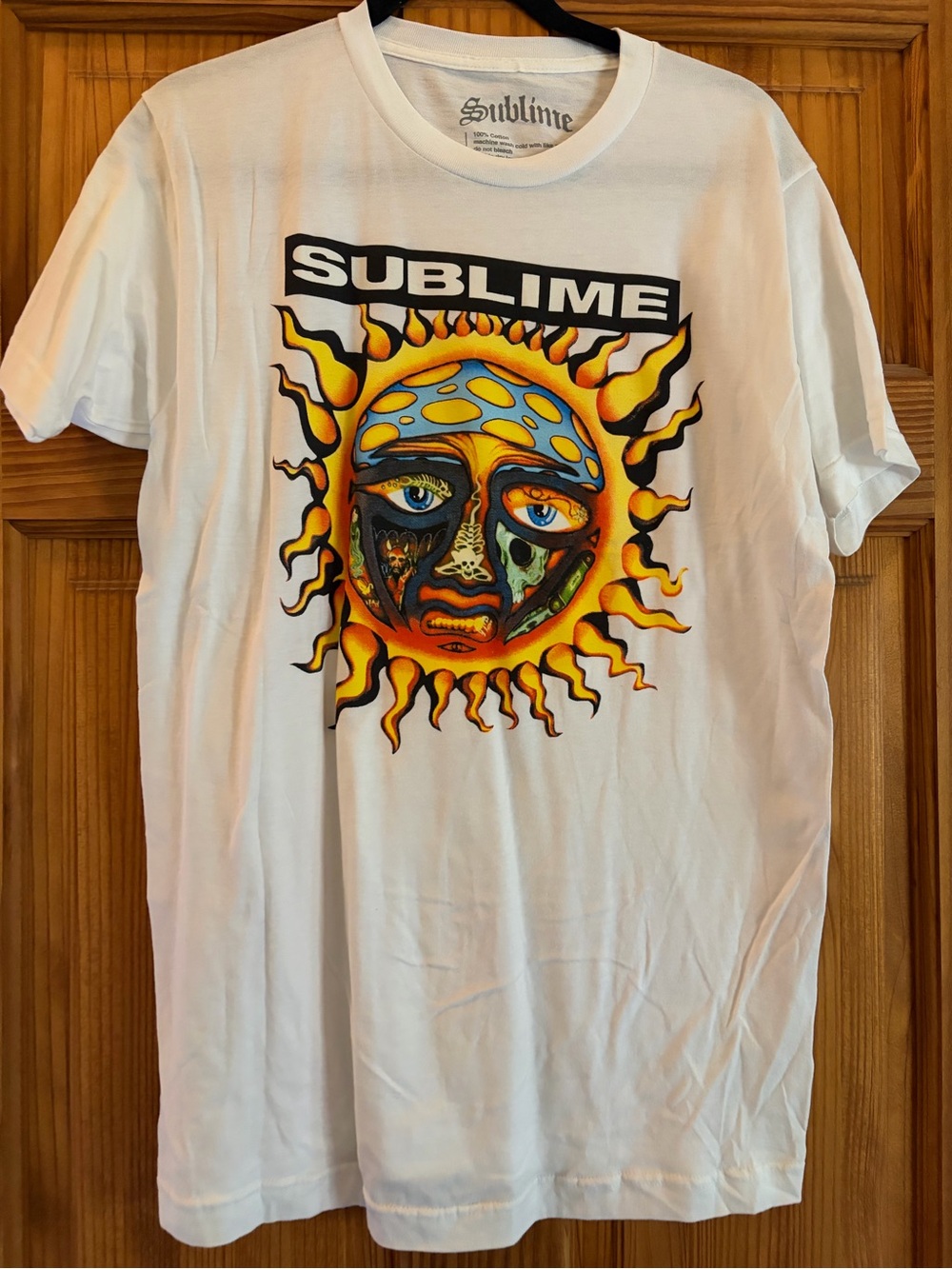 Sublime Sun Graphic Tee - White with Yellow & Blue Sun